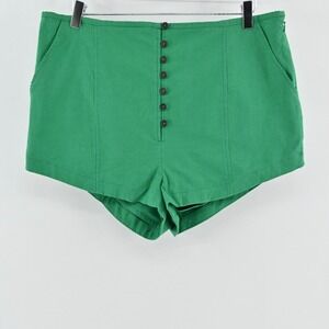 Free People Green High Waist Shorts